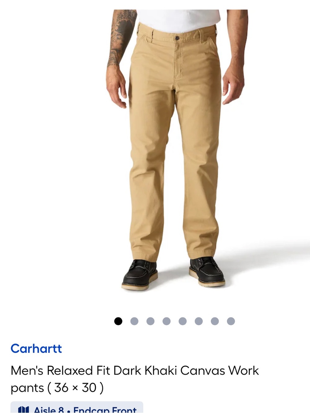 Carhartt Relaxed Fit Canvas Pants in Dark Khaki